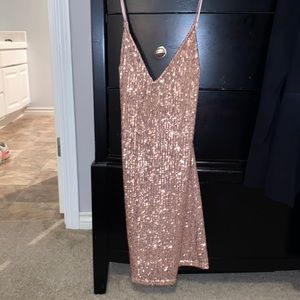 Victoria secret light pink sequins dress